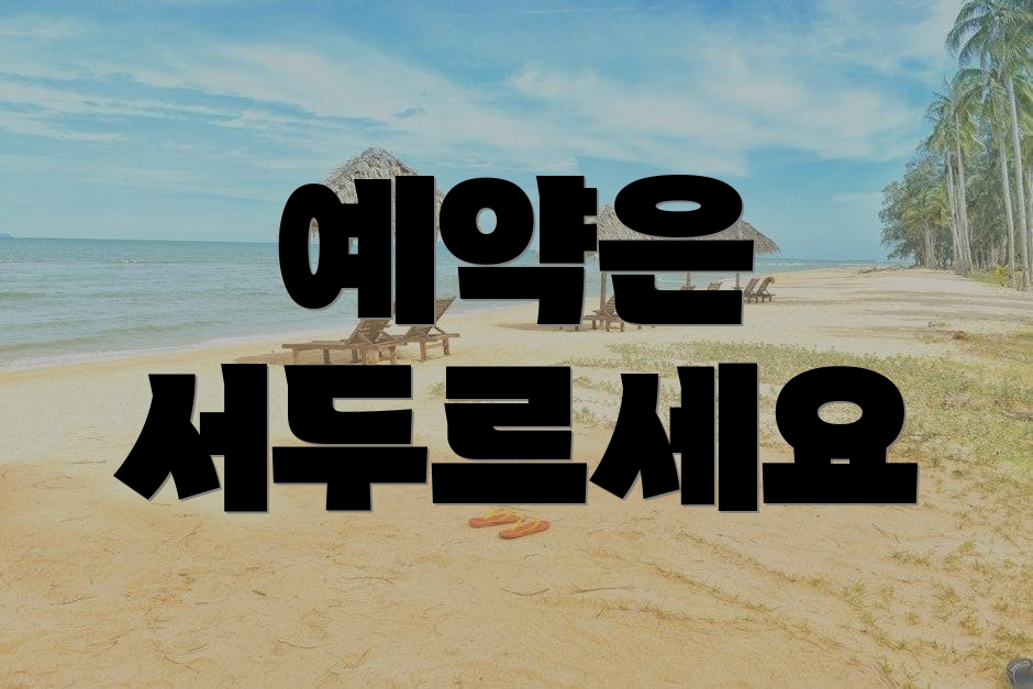 예약은 서두르세요