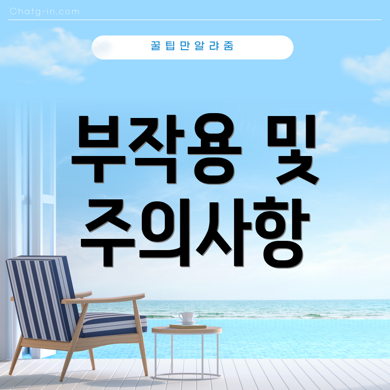 부작용 및 주의사항