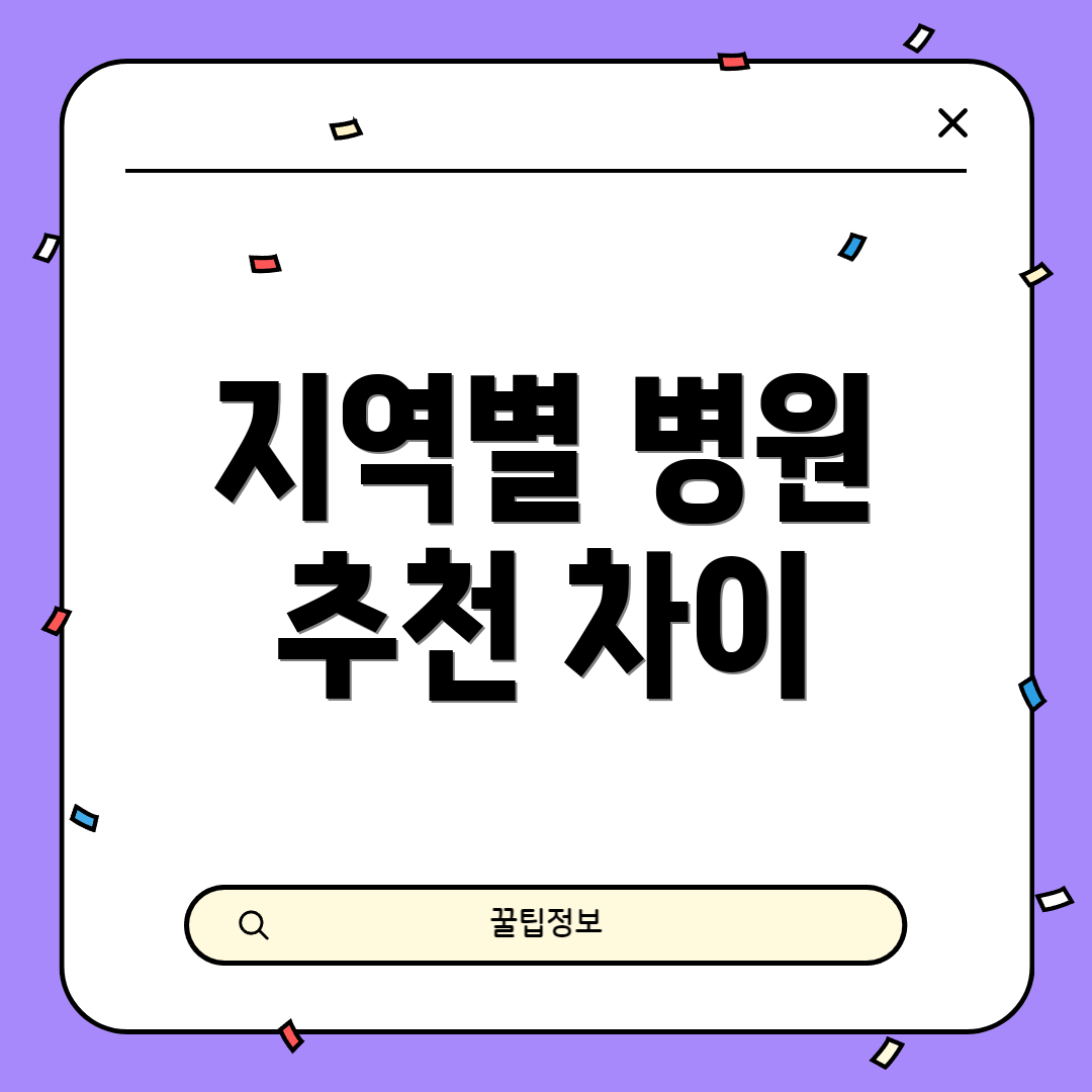 지역별 병원 추천 차이