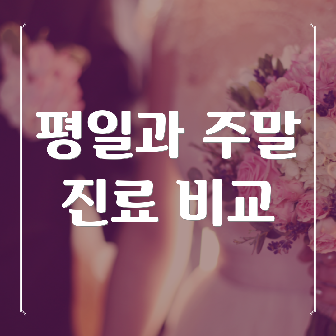 평일과 주말 진료 비교