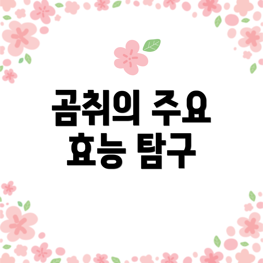 곰취의 주요 효능 탐구