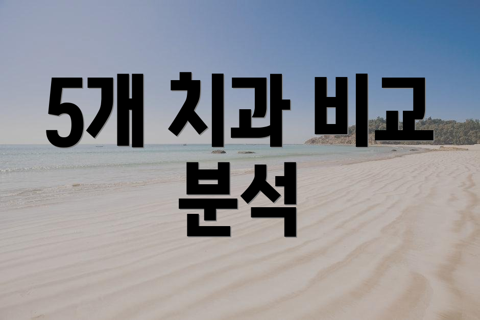 5개 치과 비교 분석