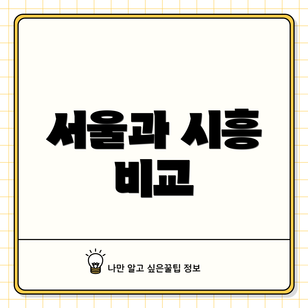 서울과 시흥 비교