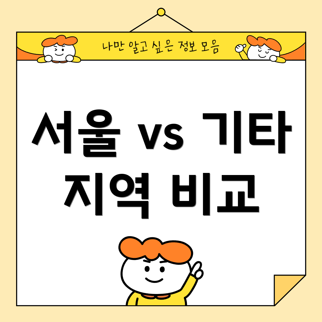 서울 vs 기타 지역 비교