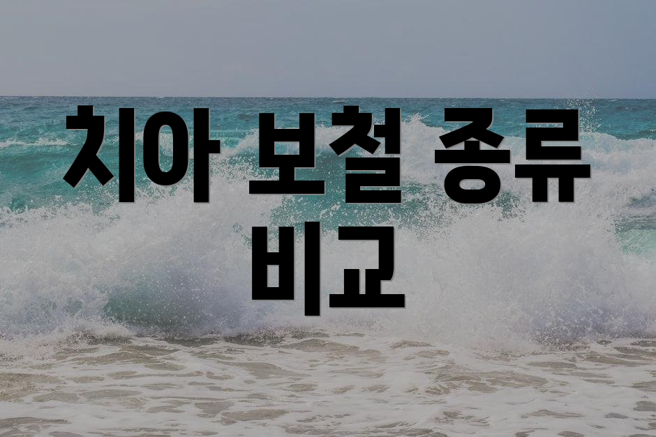 치아 보철 종류 비교