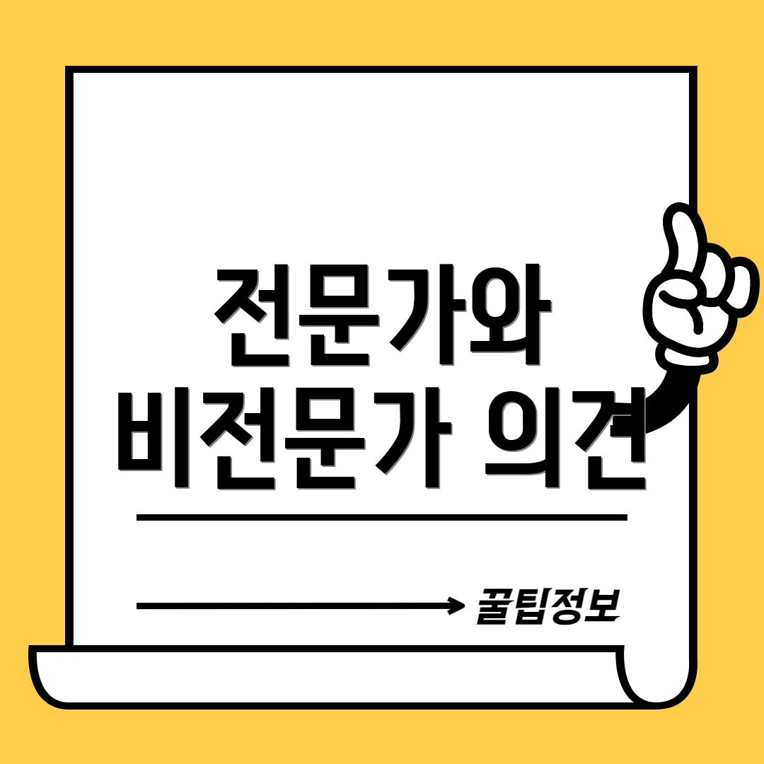 전문가와 비전문가 의견