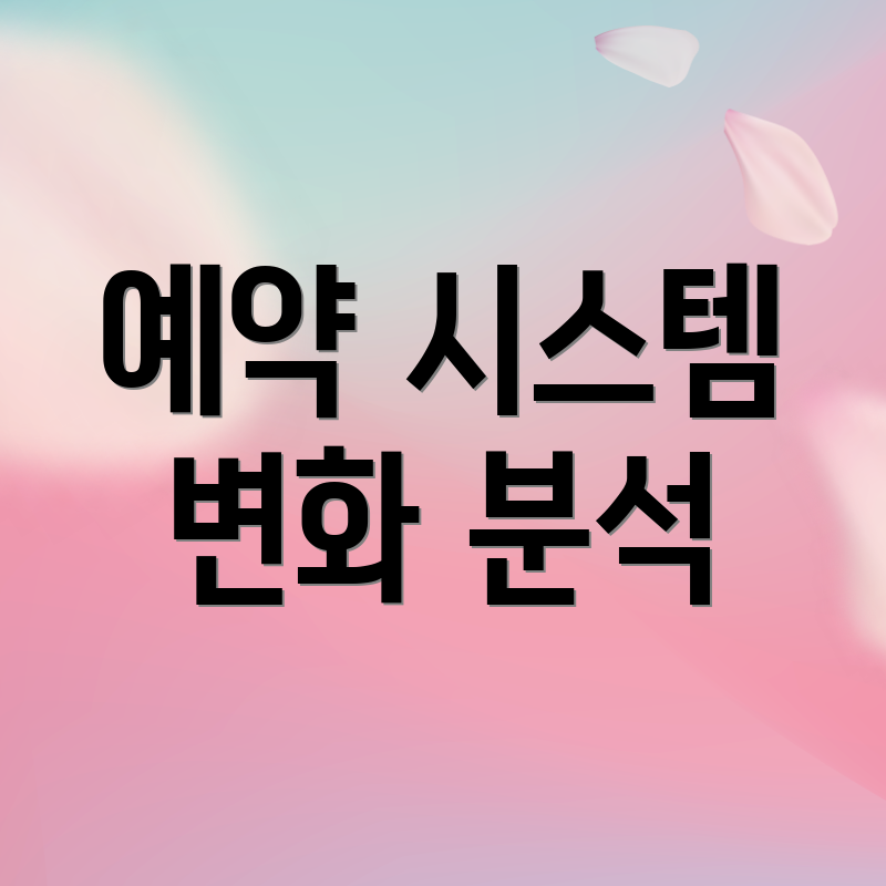 예약 시스템 변화 분석