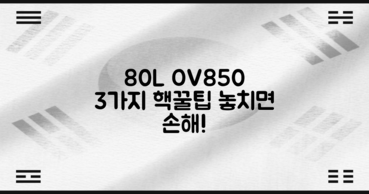 80리터 OV850, 3가지 활용법