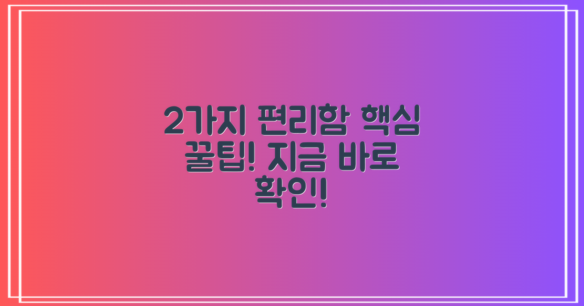 2가지 편리함