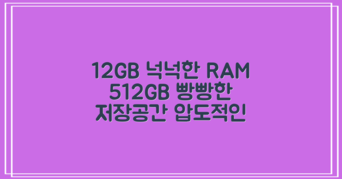 12GB+512GB 넉넉한 용량