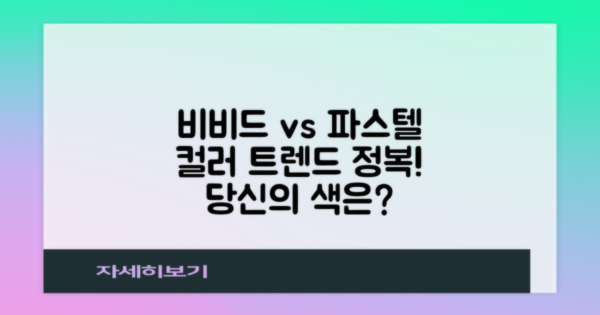 비비드 vs 파스텔, 컬러 트렌드