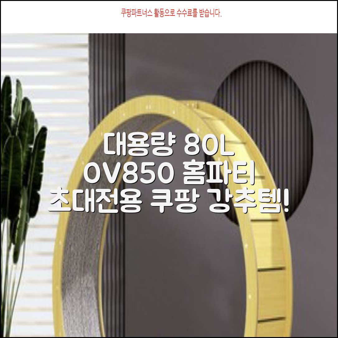 리빙웰 업소용 홈파티용 초대용량 80리터 OV850, 상품명 표기 추천 리뷰