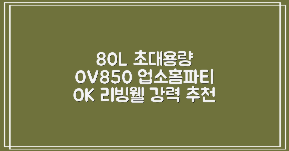 리빙웰 업소용 홈파티용 초대용량 80리터 OV850, 상품명 표기 추천 리뷰