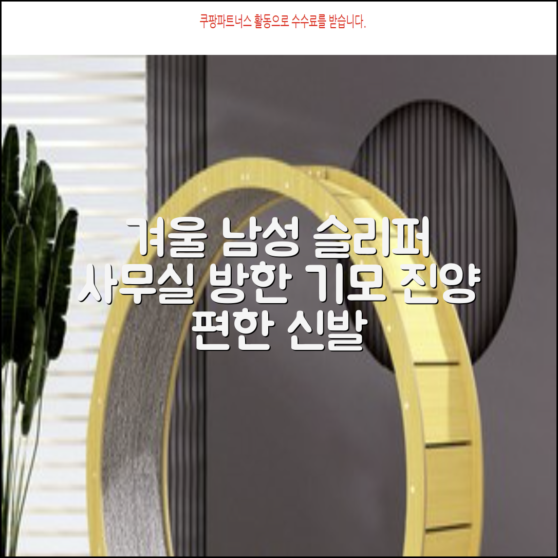 남성용 방한슬리퍼 겨울 사무실 슬리퍼 기모안감 편한신발 진양 추천 리뷰