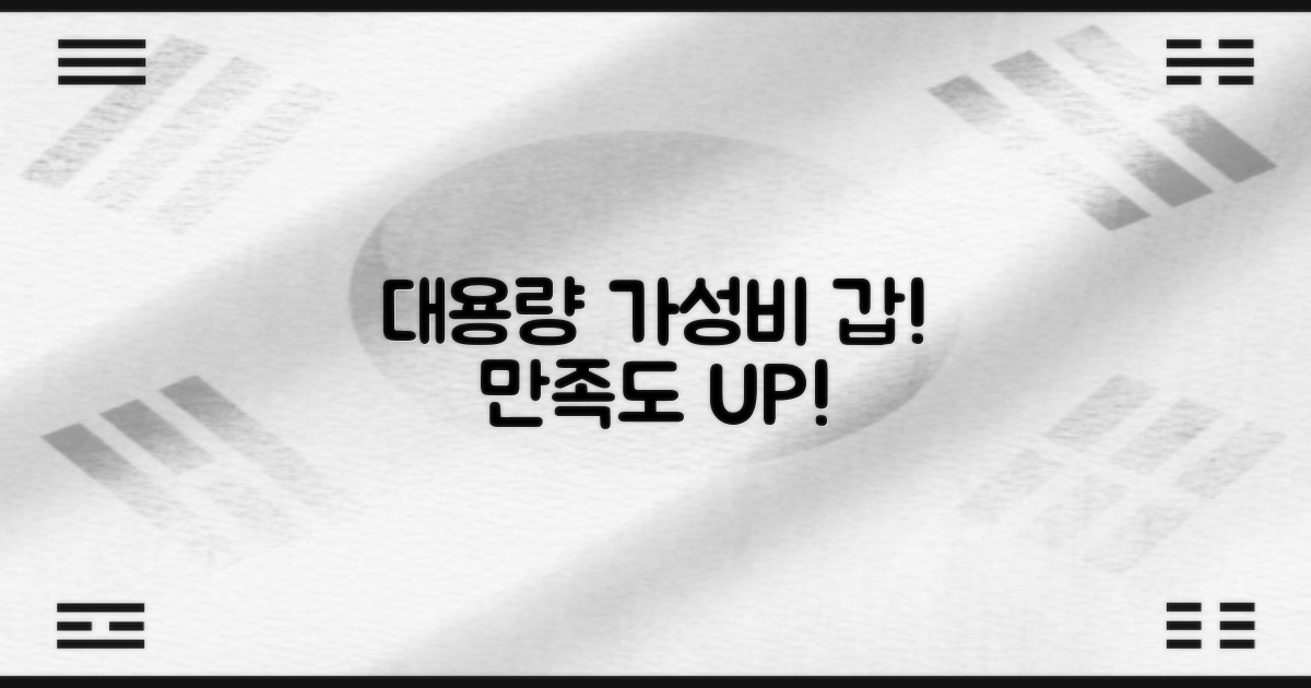 대용량 가성비, 만족도 UP!